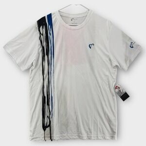 Athletic DNA T-Shirt‎ Mens Large White Stretch Gym Training Tee Lightweight NWT